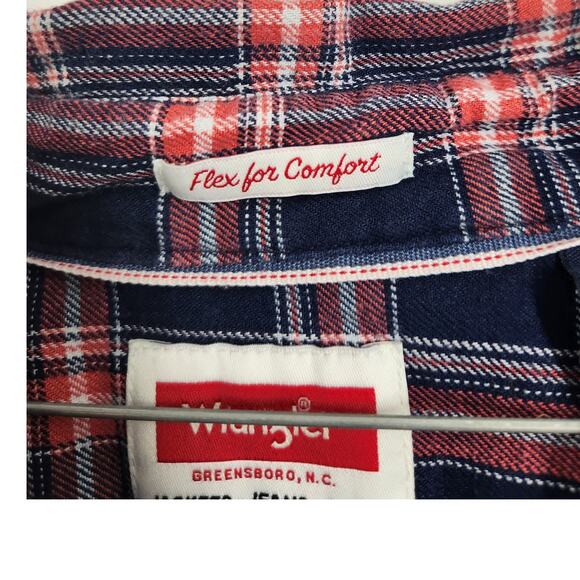 Wrangler Plaid Button Down Top Womens Size Extra Large XL - Picture 4 of 5